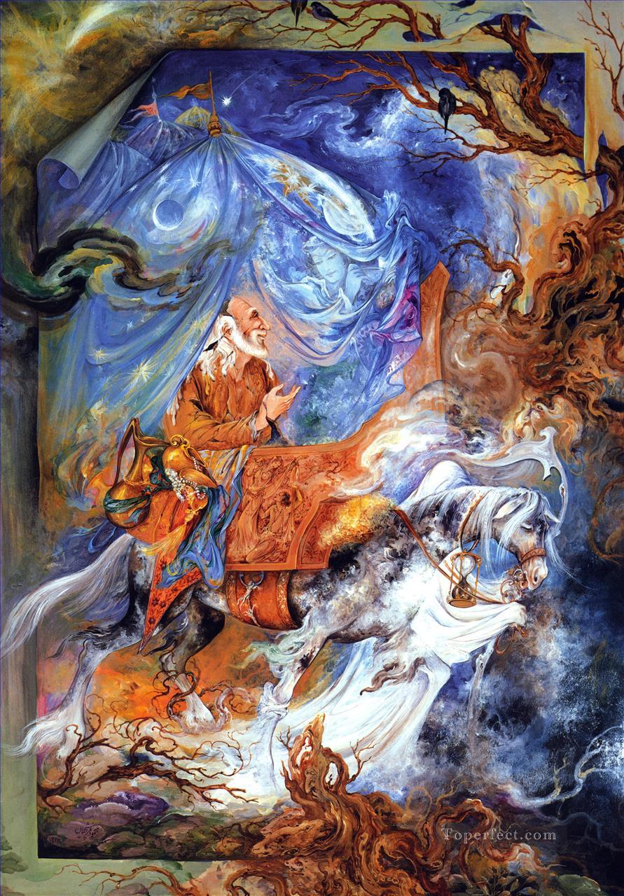 La caravana de la vida Persian Miniatures Fairy Tales Pintura al óleo
